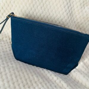 Madewell Pretty Dark Denim Clutch or Cosmetic Bag